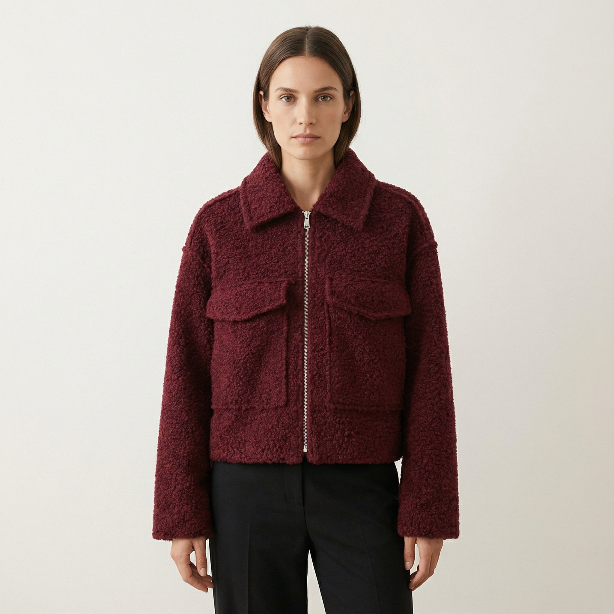 Cropped Teddy Jacket