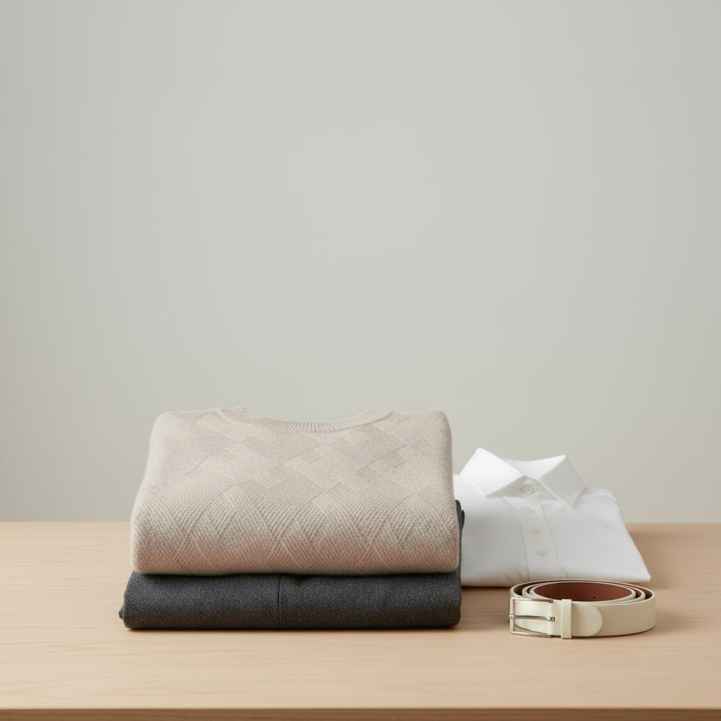 Cashmere Jacquard Crew Sweater