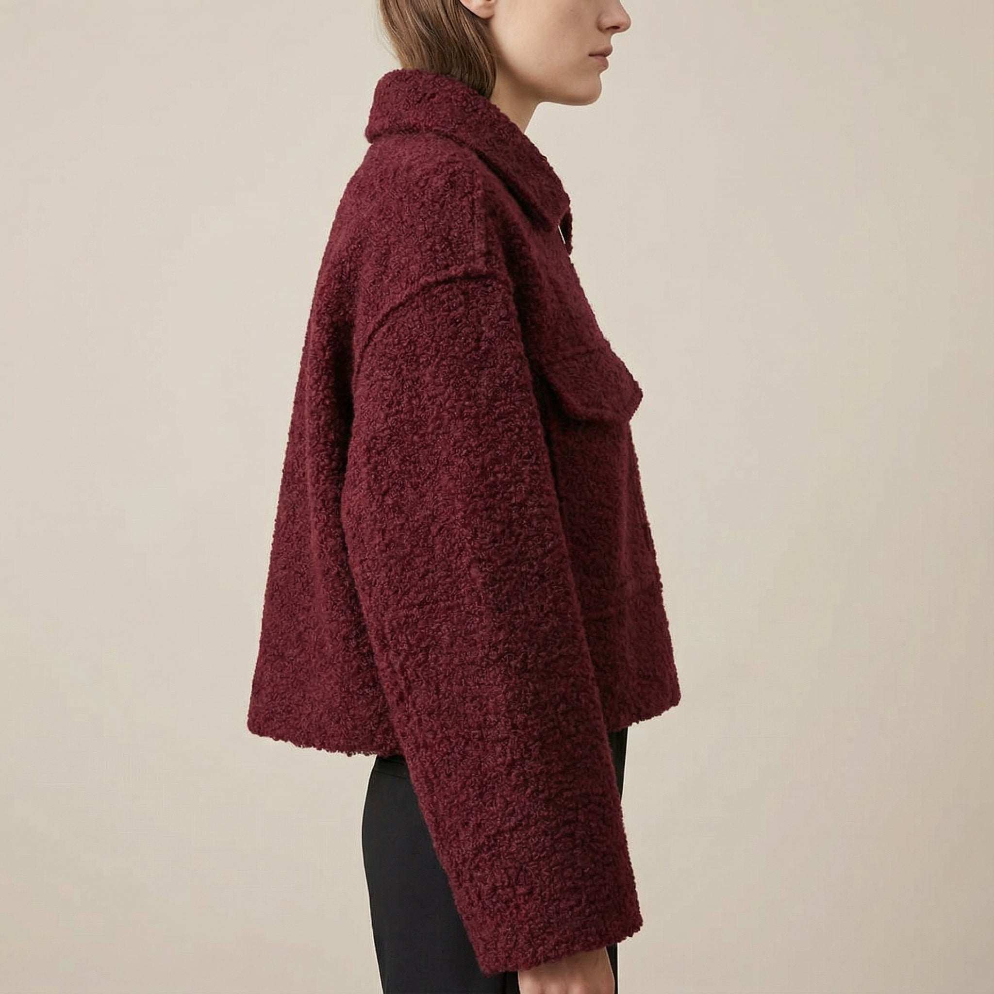 Cropped Teddy Jacket